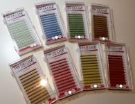 D-0-07mm-COLOURED Lashes CHOOSE FROM 8 COLOURS