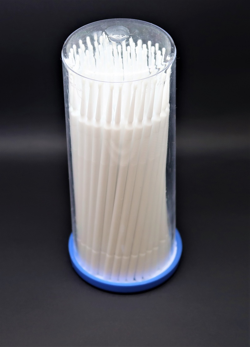 100 Micro Brush Disposable Micro Brush Applicators NEW WHITE! (In Tube