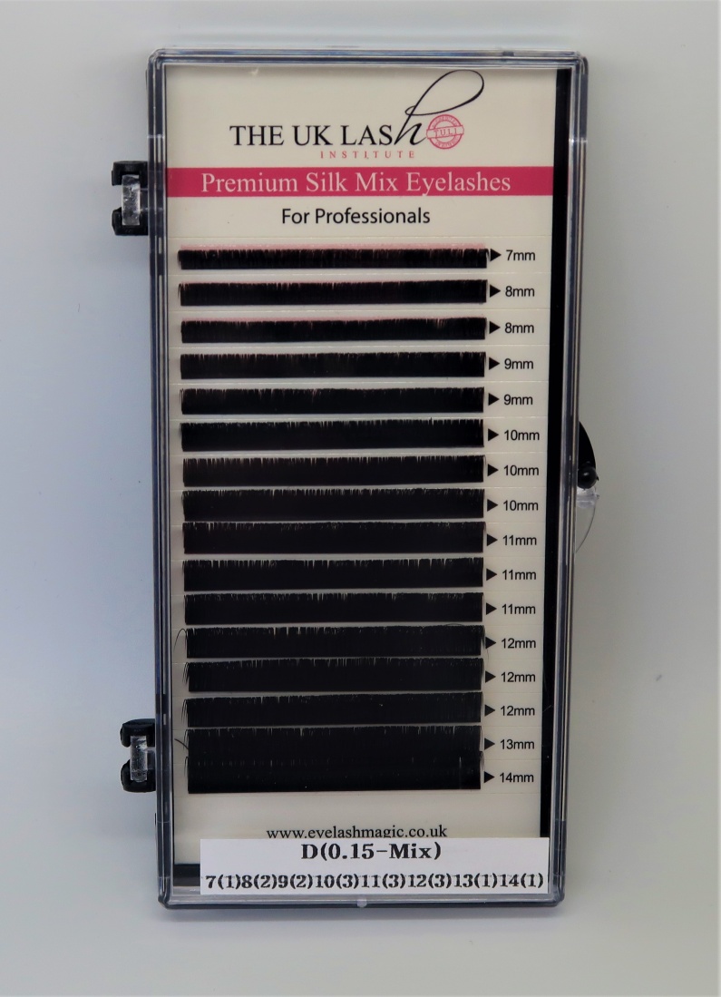 D Curl 0.15 CLASSIC LASHES Mixed Length Trays www.eyelashmagic.co.uk