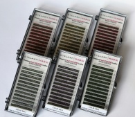 GLITTER COLOURED LASHES PREMIUM PEARL (MIXED LENGTHS) GLITTER LASHES (6 COLOURS TO CHOOSE FROM)